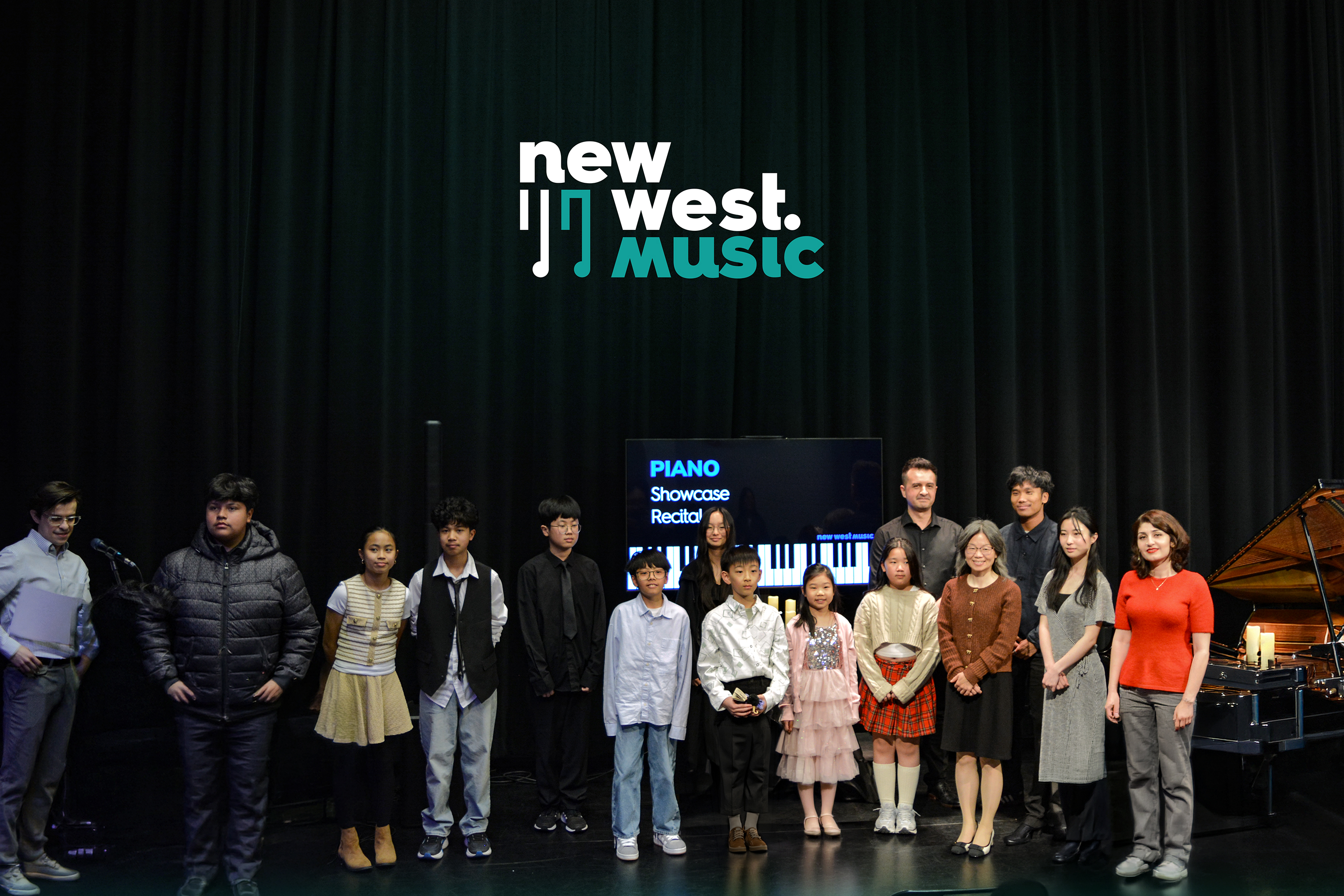 Piano lessons student performing at our 2026 recital in Coquitlam’s Evergreen Cultural Centre, serving families across Metro Vancouver