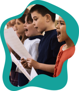 Kids ages 6-12 singing pop and Disney songs in our collaborative group choir in Metro Vancouver.