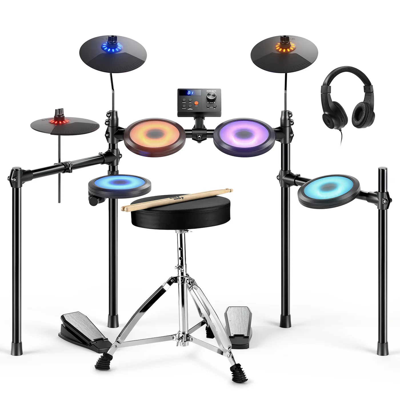 Electronic Drum Set with LED Light - DED-70L