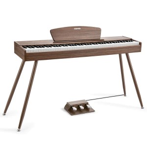 Piano Keyboard Donner DDP-80 Wooden Digital Piano in Walnut